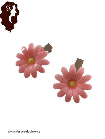 Sponky do vlasů s květinkou 2 ks